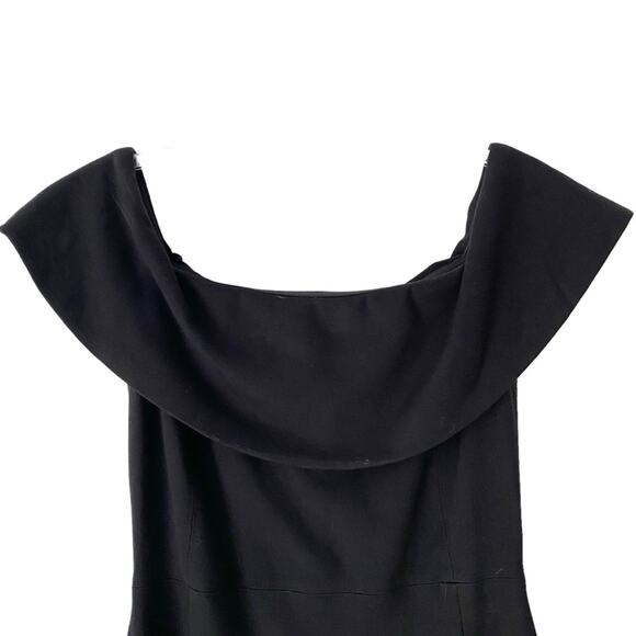 Babaton Rusian Black Off Shoulder Black Bodycon Dress size 6 - Picture 4 of 10
